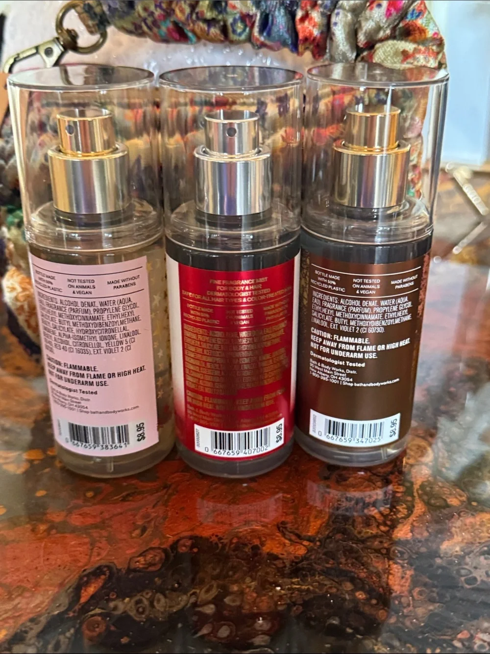 Natural Life Cosmetic bag & Bath & Body Works (3) Mists